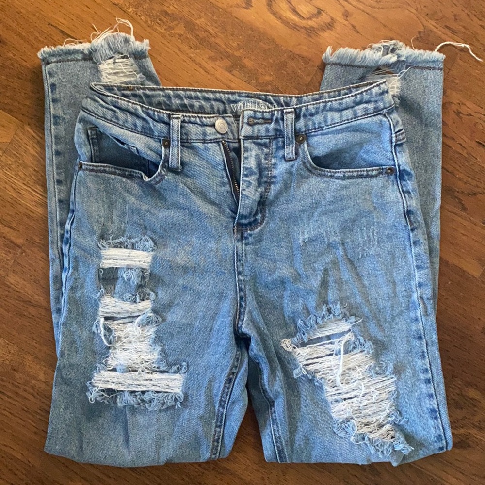 Wild fable high waisted distress mom jeans size 2